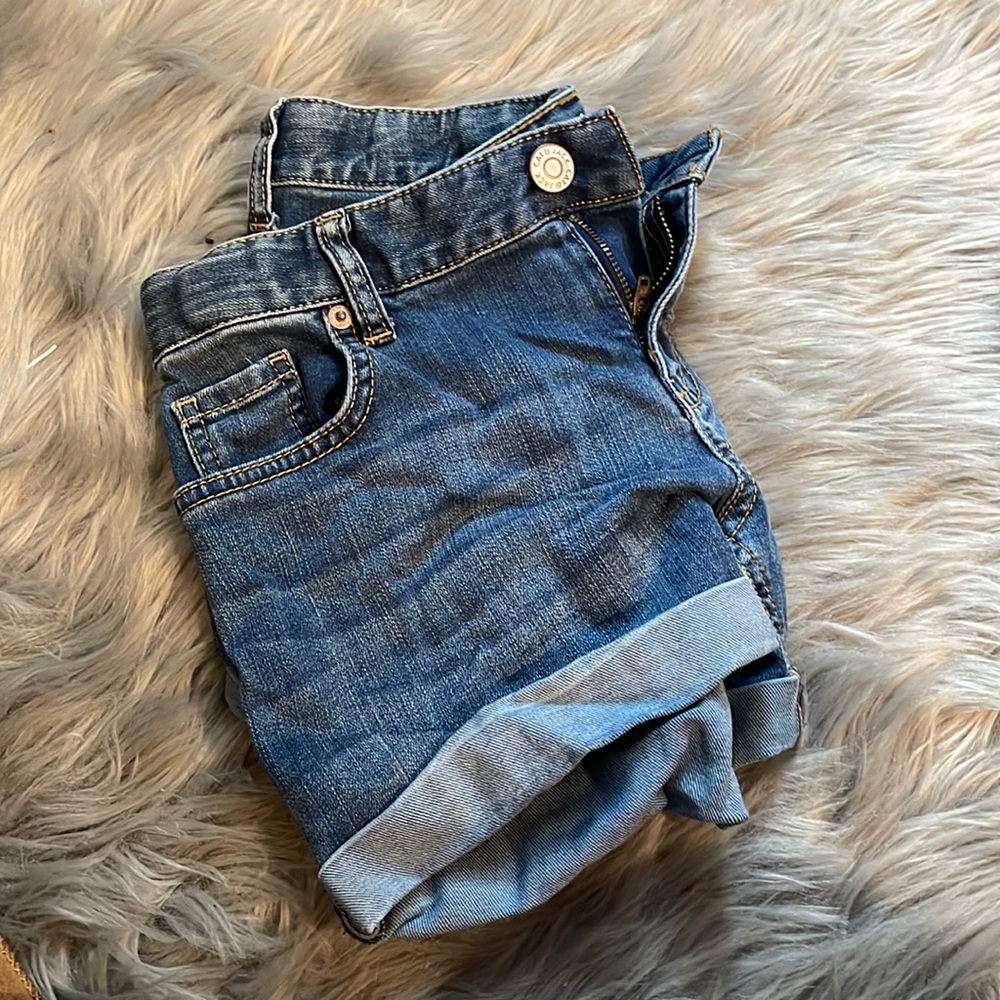 girls jean shorts- stretchy